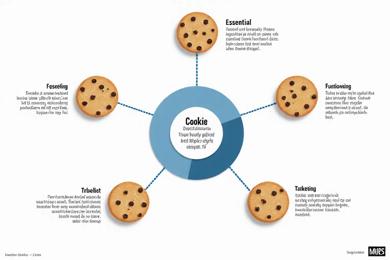 Diagram showing different types of cookies and their functions